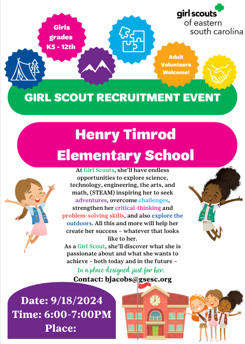 Girl Scout Recruitment Event Henry Timrod 