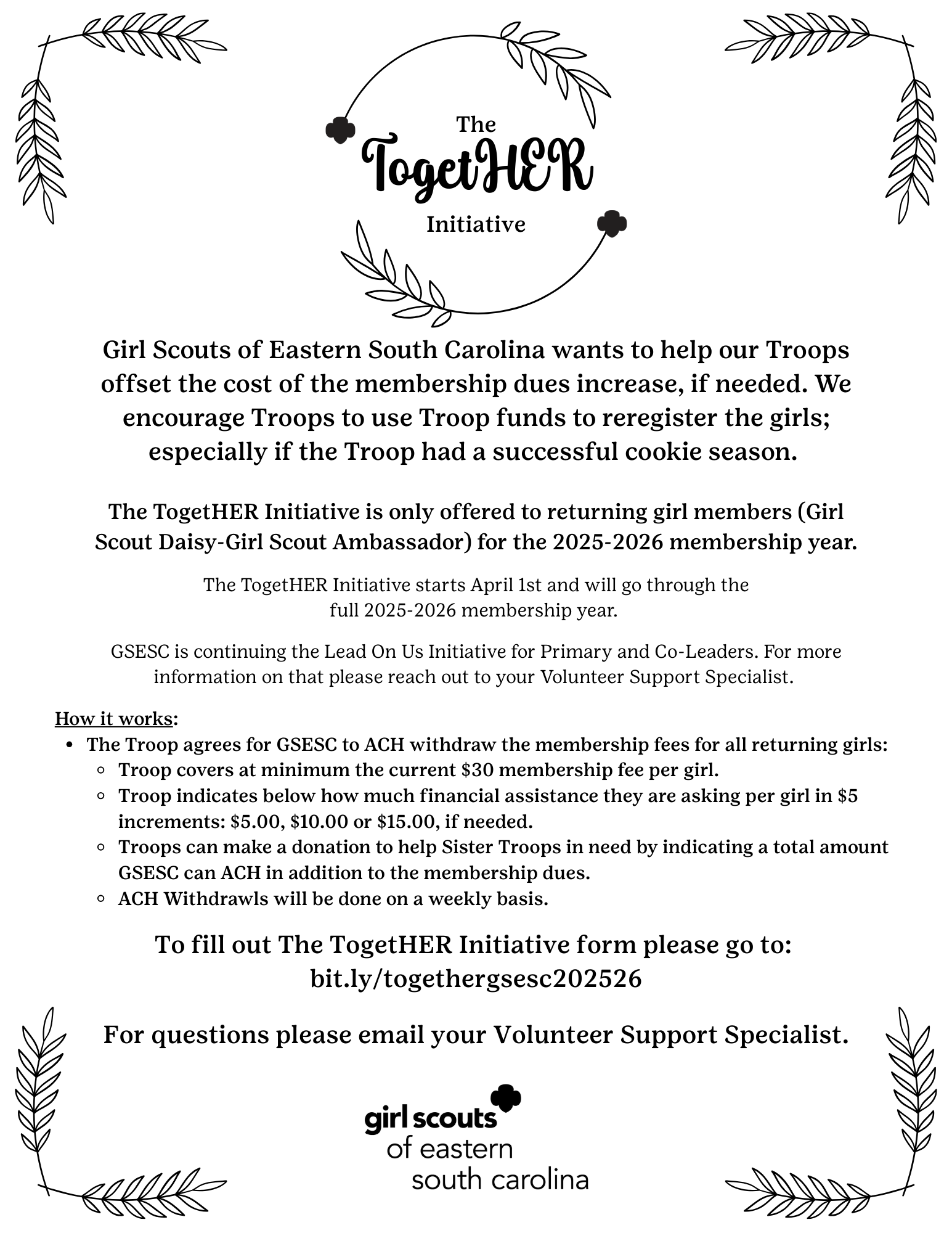 TogetHER Initiative Instructions